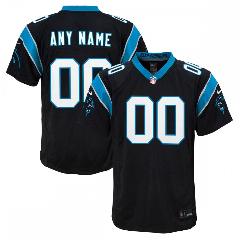 Carolina Panthers Nike Youth Custom Game Jersey - Black-GridironStore
